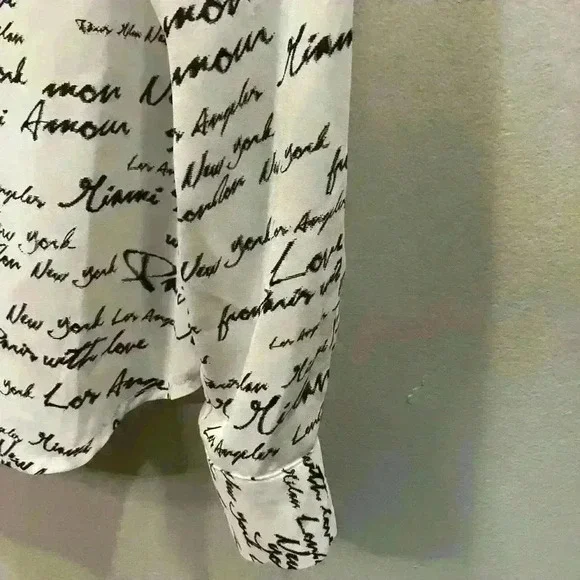 Candie's Black and White Bouse Sz XS - Picture 6 of 11